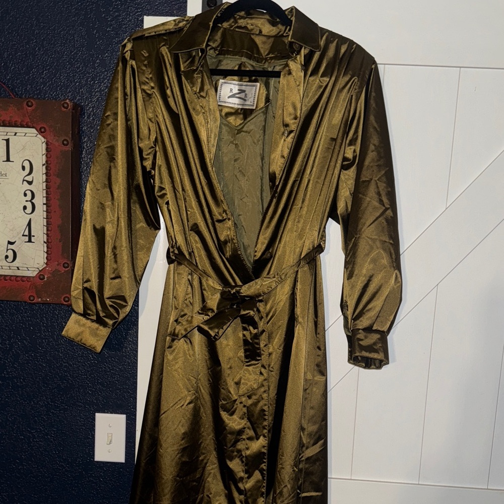 RZR Original Metallic Gold Long trenchcoat